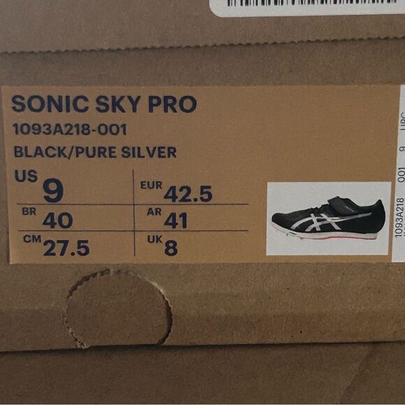 ASICS Sonic Sky Pro Mens Track And Field Shoes Cleats Black Size 9‎ main image 7